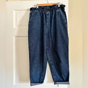 GAP Dark Blue Paper Bag Waist Jeans